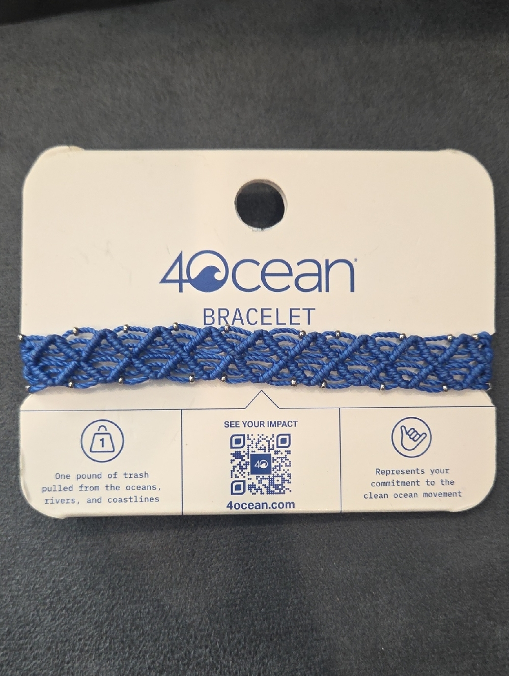 4ocean Blue Braided Bracelet - Ocean Conservation Bracelet